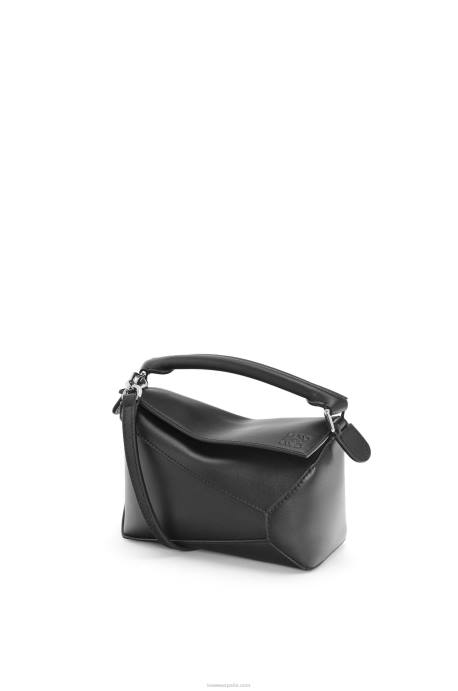 Loewe mujer bolso mini puzzle edge de piel de becerro satinada LP64219 negro
