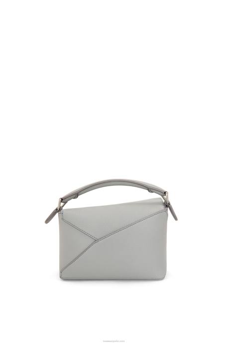 Loewe mujer bolso mini puzzle edge de suave piel de becerro granulada LP64198 Perla gris