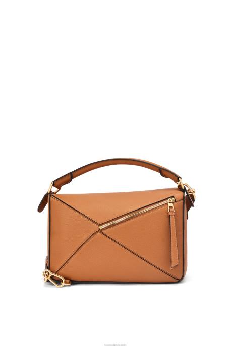 Loewe mujer bolso puzzle de suave piel de becerro graneada LP64369 caramelo ligero