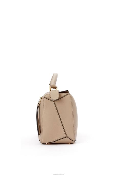 Loewe mujer bolso puzzle de suave piel de becerro graneada LP64409 arena