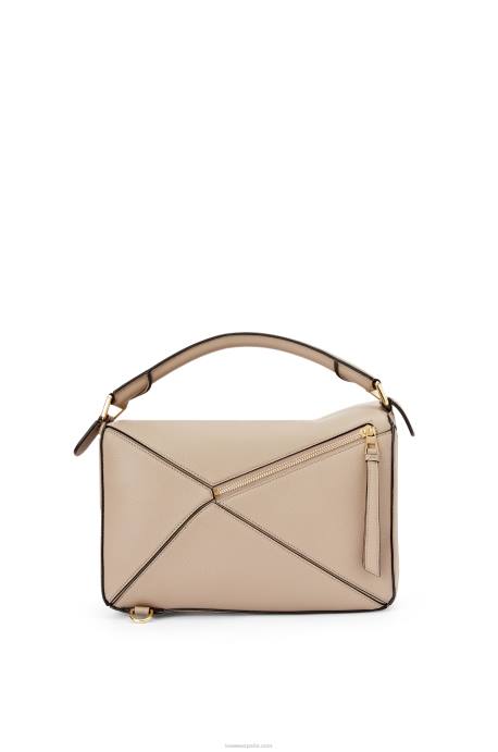 Loewe mujer bolso puzzle de suave piel de becerro graneada LP64409 arena