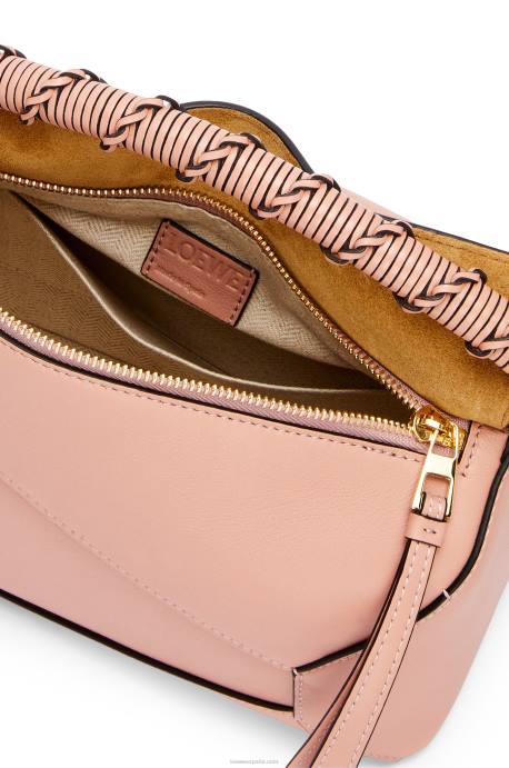 Loewe mujer bolso puzzle edge pequeño de napa de becerro LP64498 Rosa empolvado