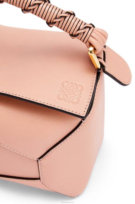 Loewe mujer bolso puzzle edge pequeño de napa de becerro LP64498 Rosa empolvado