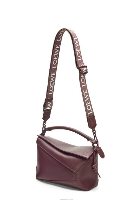 Loewe mujer bolso puzzle edge pequeño de piel de becerro satinada LP64274 glaseado de sang de boeuf