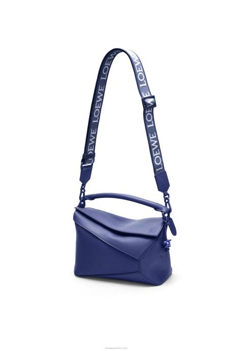 Loewe mujer bolso puzzle edge pequeño de piel de becerro satinada LP64531 glaseado de color morado oscuro