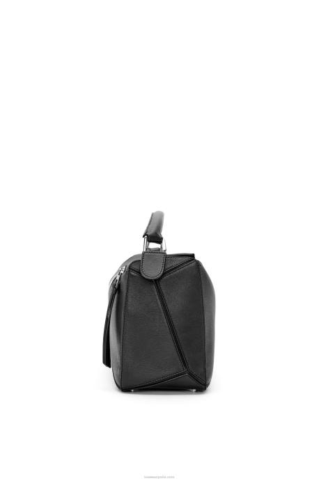 Loewe mujer bolso puzzle en piel de becerro clásica LP64479 negro