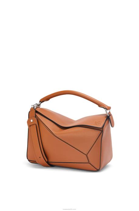 Loewe mujer bolso puzzle en piel de becerro clásica LP64487 broncearse