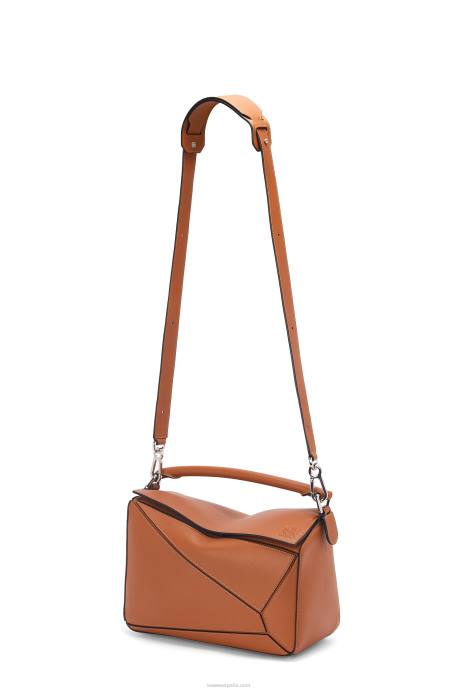 Loewe mujer bolso puzzle en piel de becerro clásica LP64487 broncearse