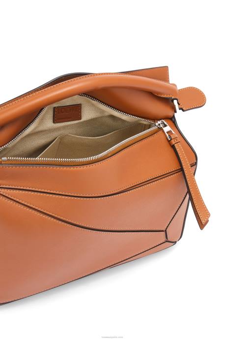 Loewe mujer bolso puzzle en piel de becerro clásica LP64487 broncearse