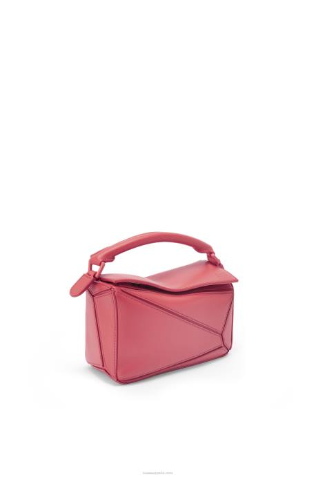 Loewe mujer bolso puzzle mini de piel de becerro satinada LP64266 ciruela