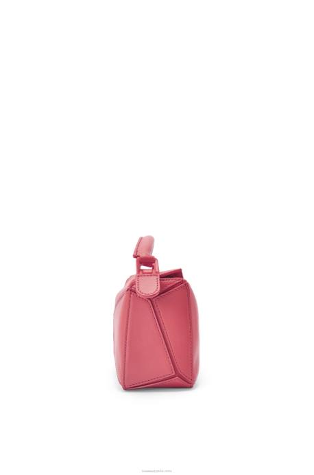 Loewe mujer bolso puzzle mini de piel de becerro satinada LP64266 ciruela