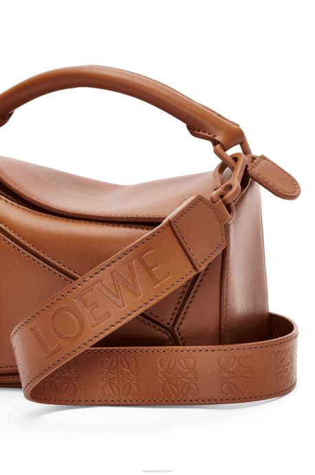 Loewe mujer bolso puzzle mini de piel de becerro satinada LP64273 pacana