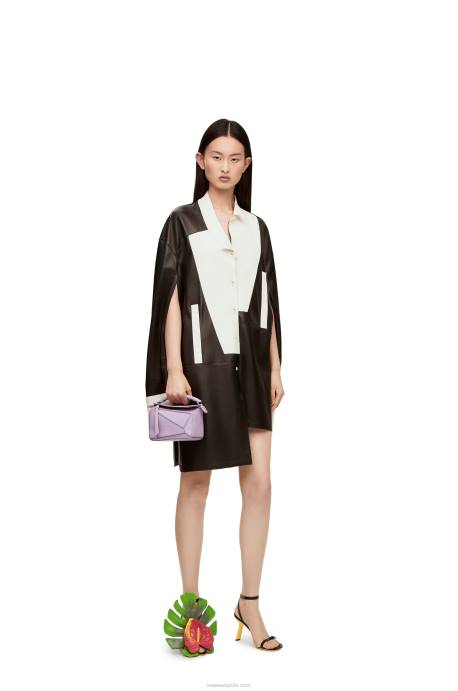 Loewe mujer bolso puzzle mini de suave piel de becerro granulada LP64199 malva claro