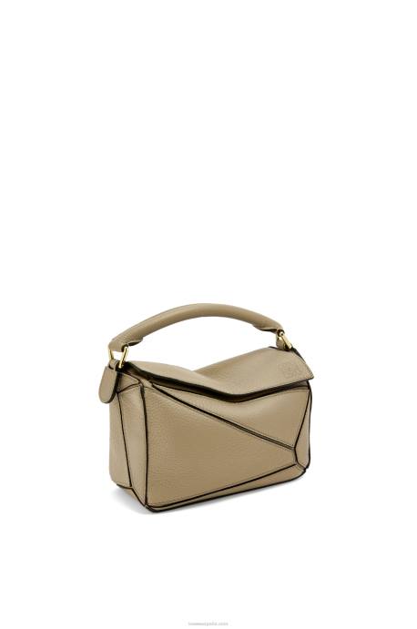 Loewe mujer bolso puzzle mini de suave piel de becerro granulada LP64560 alcachofa verde