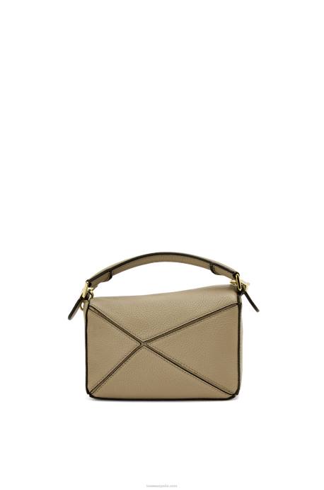 Loewe mujer bolso puzzle mini de suave piel de becerro granulada LP64560 alcachofa verde
