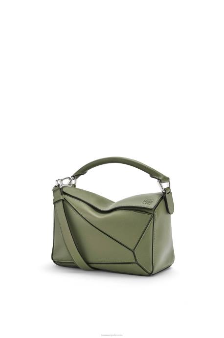 Loewe mujer bolso puzzle pequeño de piel de becerro clásica LP64545 aguacate verde