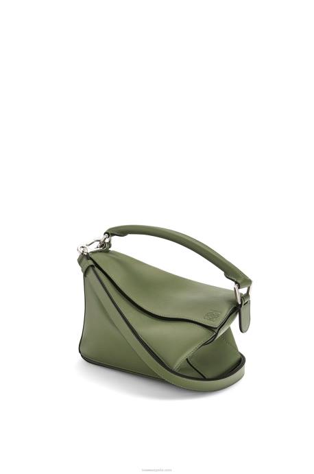 Loewe mujer bolso puzzle pequeño de piel de becerro clásica LP64545 aguacate verde