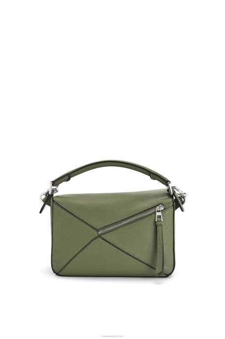 Loewe mujer bolso puzzle pequeño de piel de becerro clásica LP64545 aguacate verde