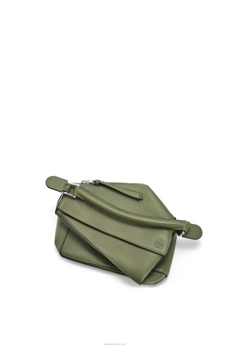 Loewe mujer bolso puzzle pequeño de piel de becerro clásica LP64545 aguacate verde
