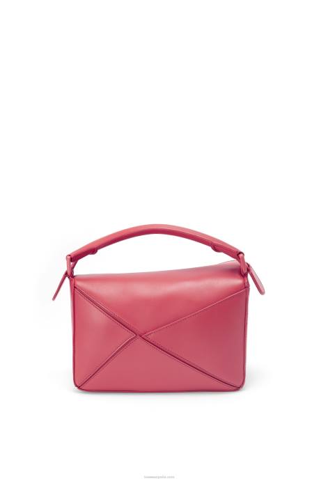 Loewe mujer bolso puzzle pequeño de piel de becerro satinada LP64490 ciruela