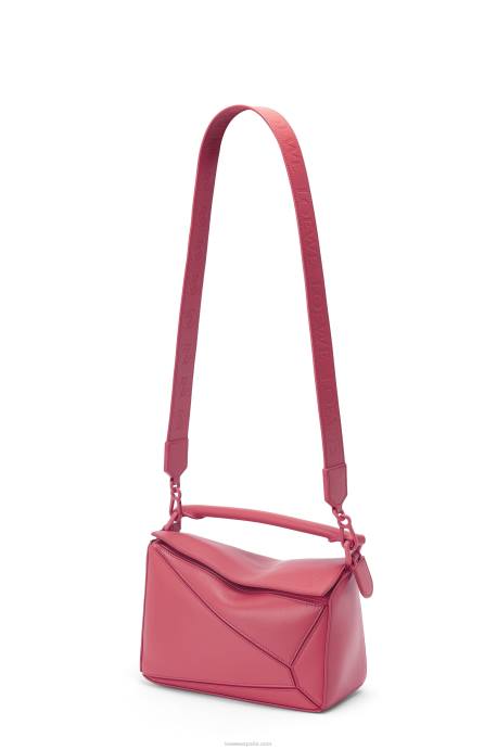 Loewe mujer bolso puzzle pequeño de piel de becerro satinada LP64490 ciruela