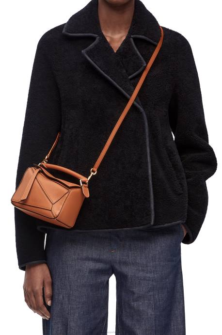 Loewe mujer minibolso puzzle de piel de becerro clásica LP64214 broncearse
