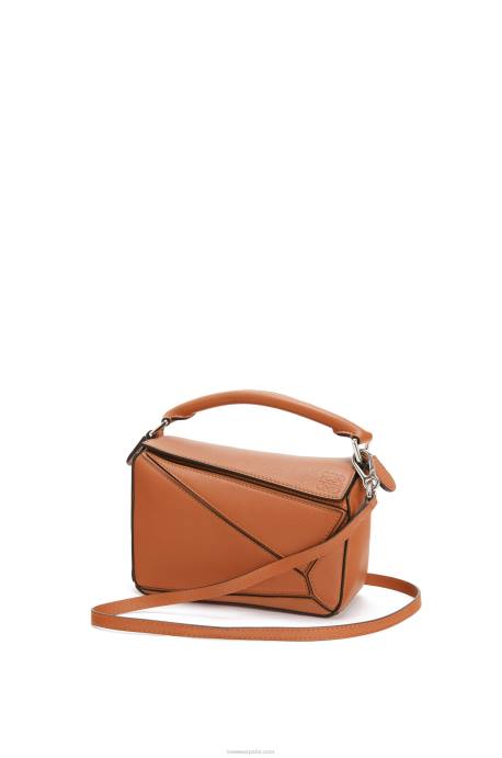 Loewe mujer minibolso puzzle de piel de becerro clásica LP64214 broncearse