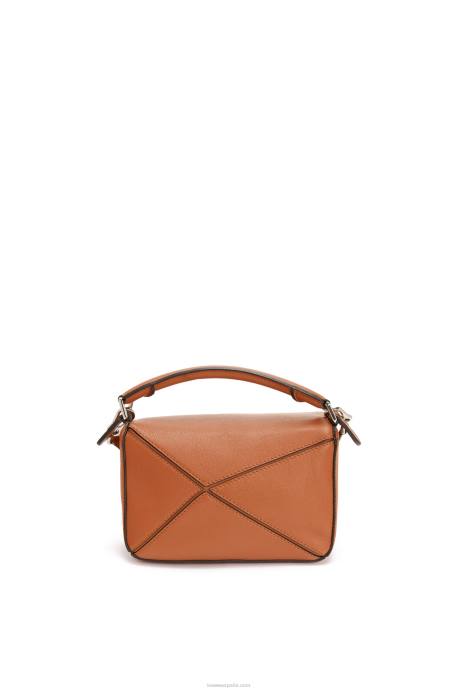 Loewe mujer minibolso puzzle de piel de becerro clásica LP64214 broncearse