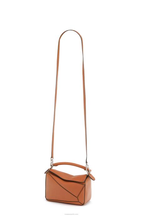 Loewe mujer minibolso puzzle de piel de becerro clásica LP64214 broncearse