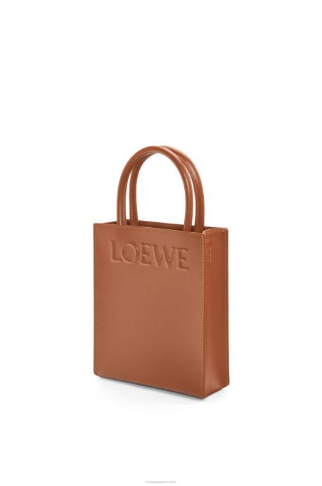 Loewe mujer bolso tote a5 estándar en piel de becerro elegante LP64116 broncearse