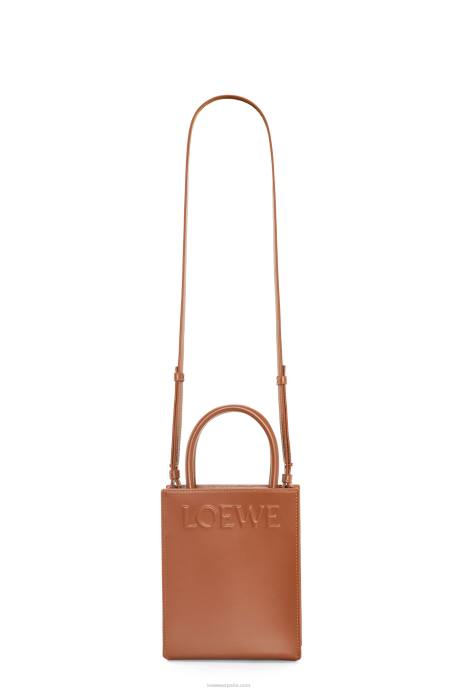 Loewe mujer bolso tote a5 estándar en piel de becerro elegante LP64116 broncearse