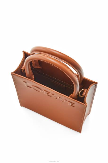 Loewe mujer bolso tote a5 estándar en piel de becerro elegante LP64116 broncearse