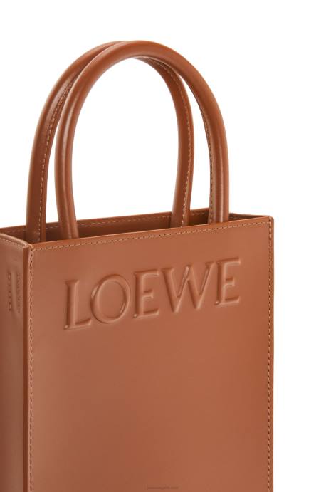 Loewe mujer bolso tote a5 estándar en piel de becerro elegante LP64116 broncearse