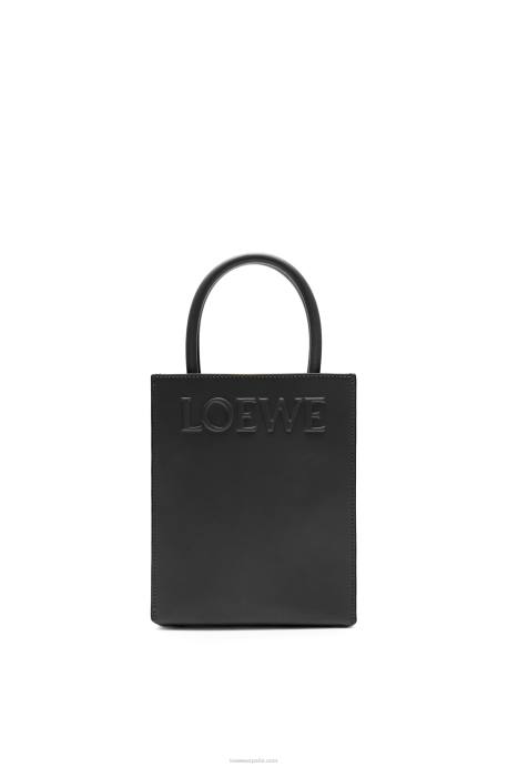 Loewe mujer bolso tote a5 estándar en piel de becerro elegante LP64118 negro