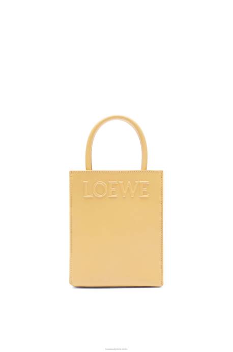 Loewe mujer bolso tote a5 estándar en piel de becerro elegante LP64119 mantequilla oscura