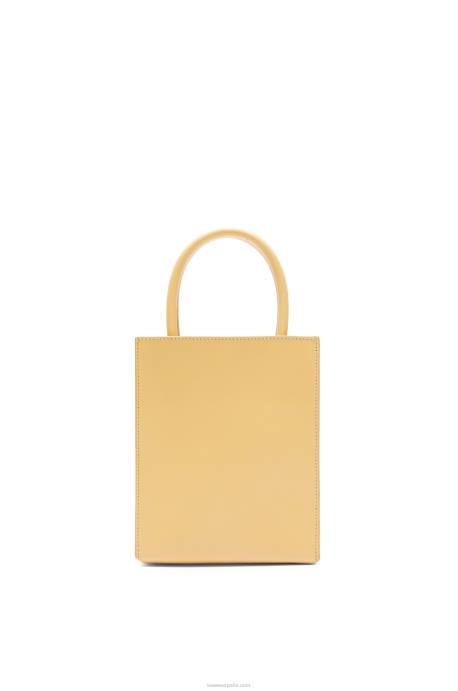 Loewe mujer bolso tote a5 estándar en piel de becerro elegante LP64119 mantequilla oscura