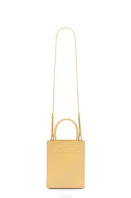 Loewe mujer bolso tote a5 estándar en piel de becerro elegante LP64119 mantequilla oscura