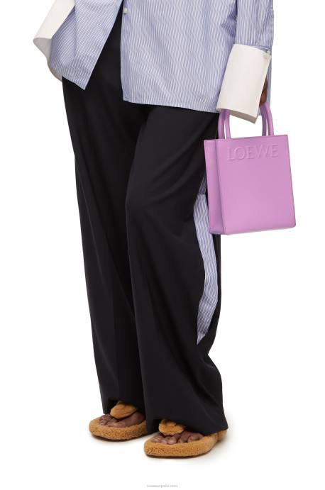 Loewe mujer bolso tote a5 estándar en piel de becerro elegante LP64190 guimauve