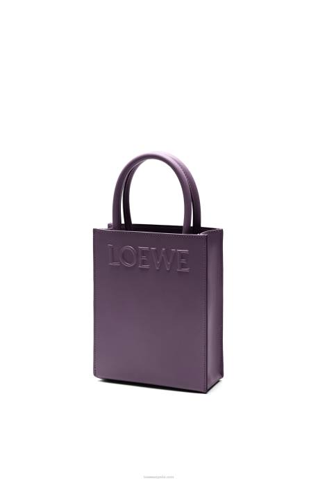 Loewe mujer bolso tote a5 estándar en piel de becerro elegante LP64192 berenjena profunda