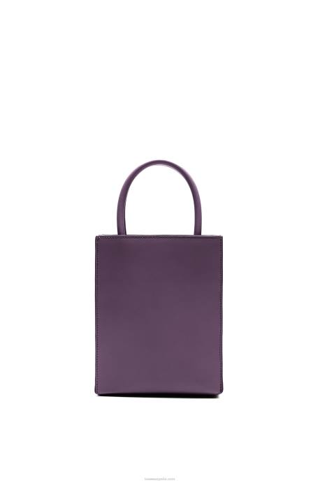 Loewe mujer bolso tote a5 estándar en piel de becerro elegante LP64192 berenjena profunda