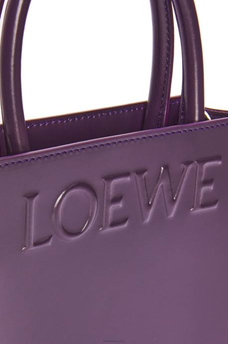 Loewe mujer bolso tote a5 estándar en piel de becerro elegante LP64192 berenjena profunda