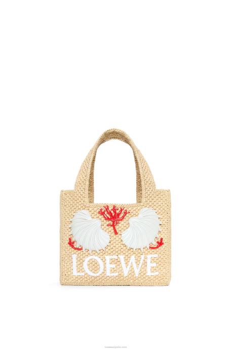 Loewe mujer bolso tote maruja mallo mini font en rafia LP64112 natural