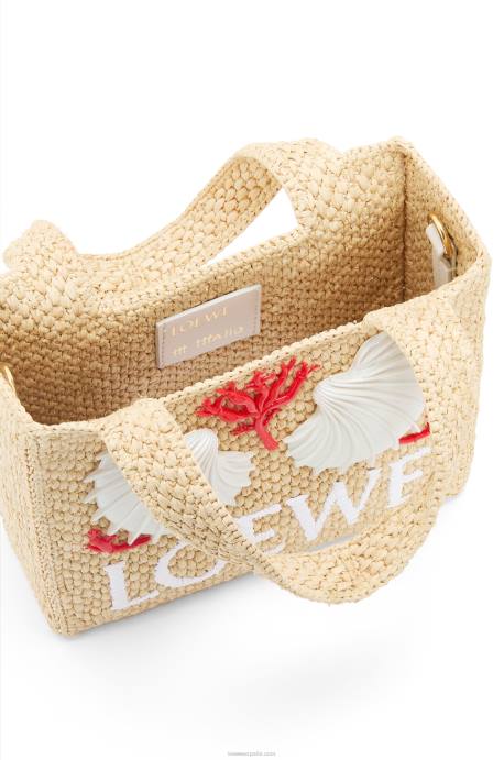 Loewe mujer bolso tote maruja mallo mini font en rafia LP64112 natural