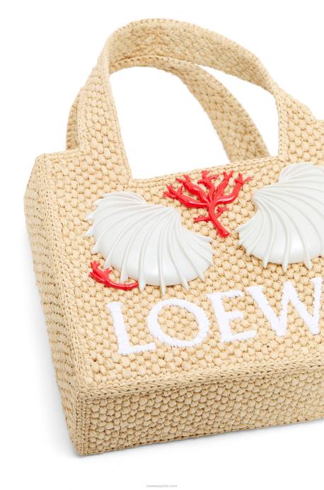 Loewe mujer bolso tote maruja mallo mini font en rafia LP64112 natural