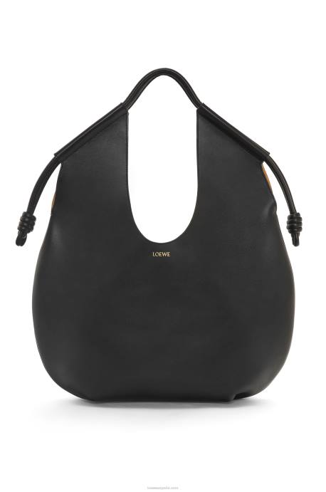 Loewe mujer bolso tote paseo de piel de becerro napa brillante LP64132 negro