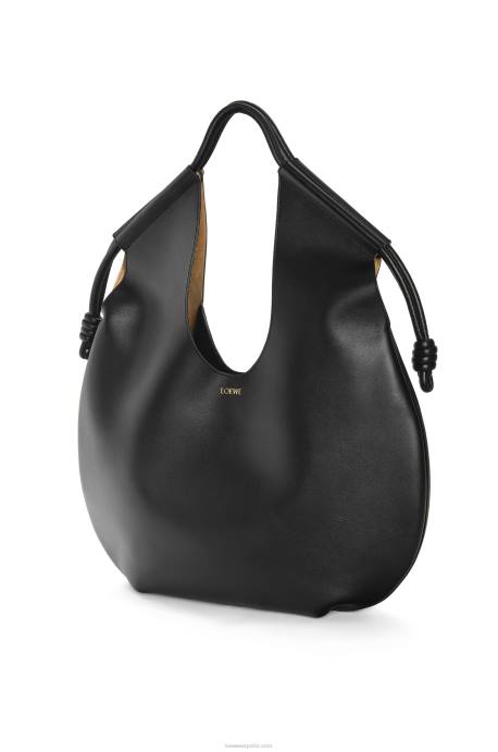 Loewe mujer bolso tote paseo de piel de becerro napa brillante LP64132 negro