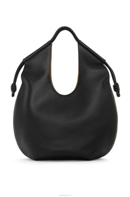 Loewe mujer bolso tote paseo de piel de becerro napa brillante LP64132 negro