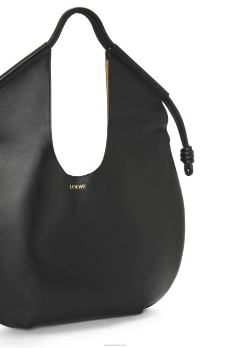Loewe mujer bolso tote paseo de piel de becerro napa brillante LP64132 negro