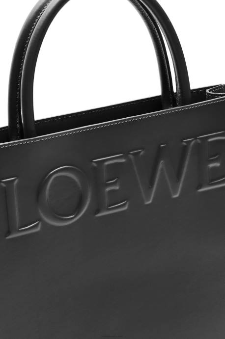 Loewe mujer tote a4 estándar en piel de becerro elegante LP64117 negro