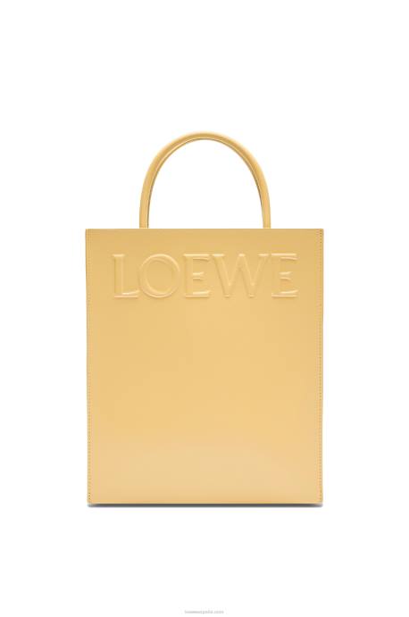 Loewe mujer tote a4 estándar en piel de becerro elegante LP64120 mantequilla oscura